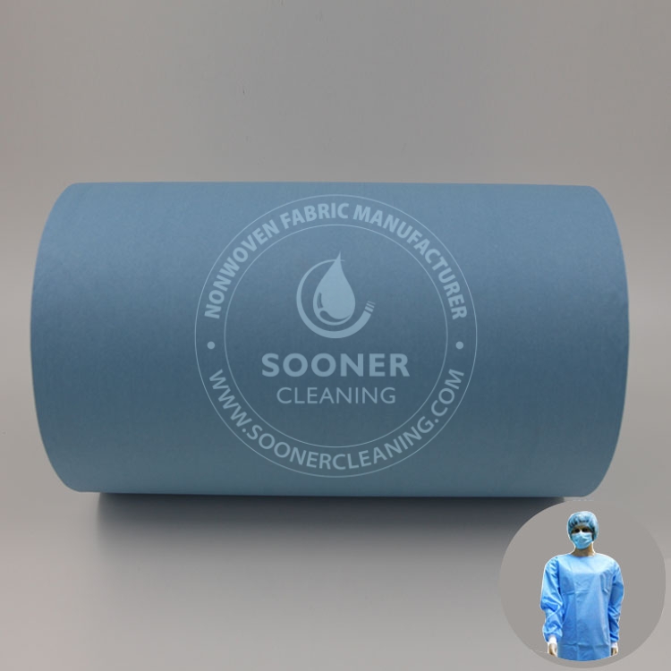 Water resistant clothing material spunlace